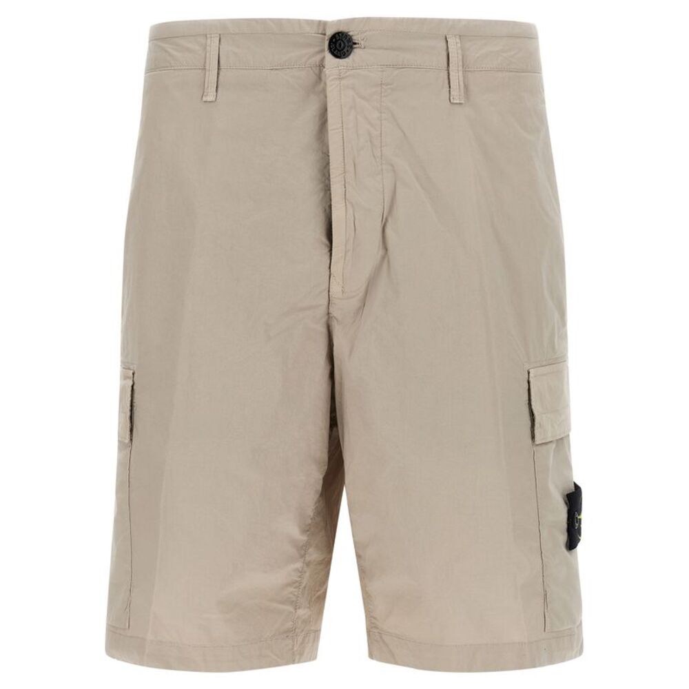 Stone Island Gray Cotton Bermuda Men's Shorts